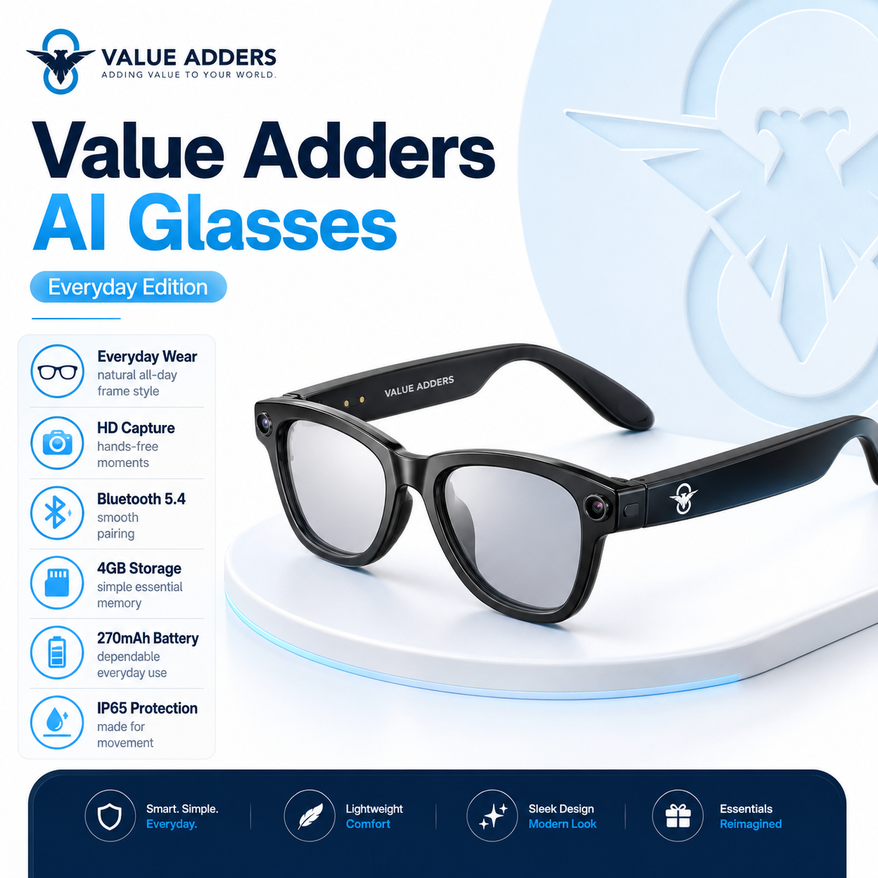 Value Adders AI Glasses Everyday Edition