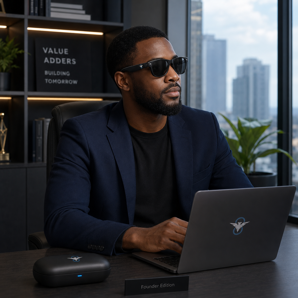 Founder Edition worn in an executive workspace
