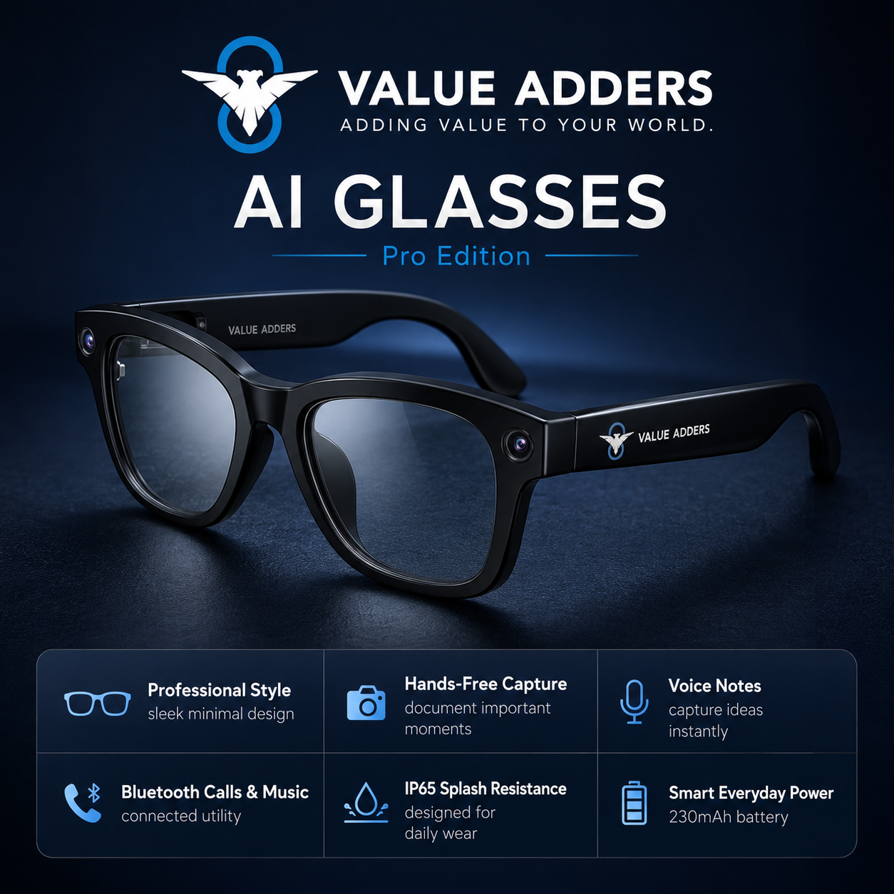 Value Adders AI Glasses Pro Edition