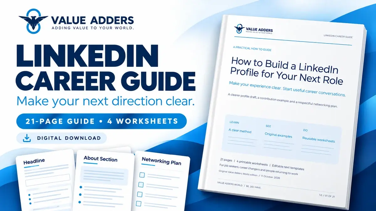 LinkedIn Career Guide: cover showing the included guide and tools