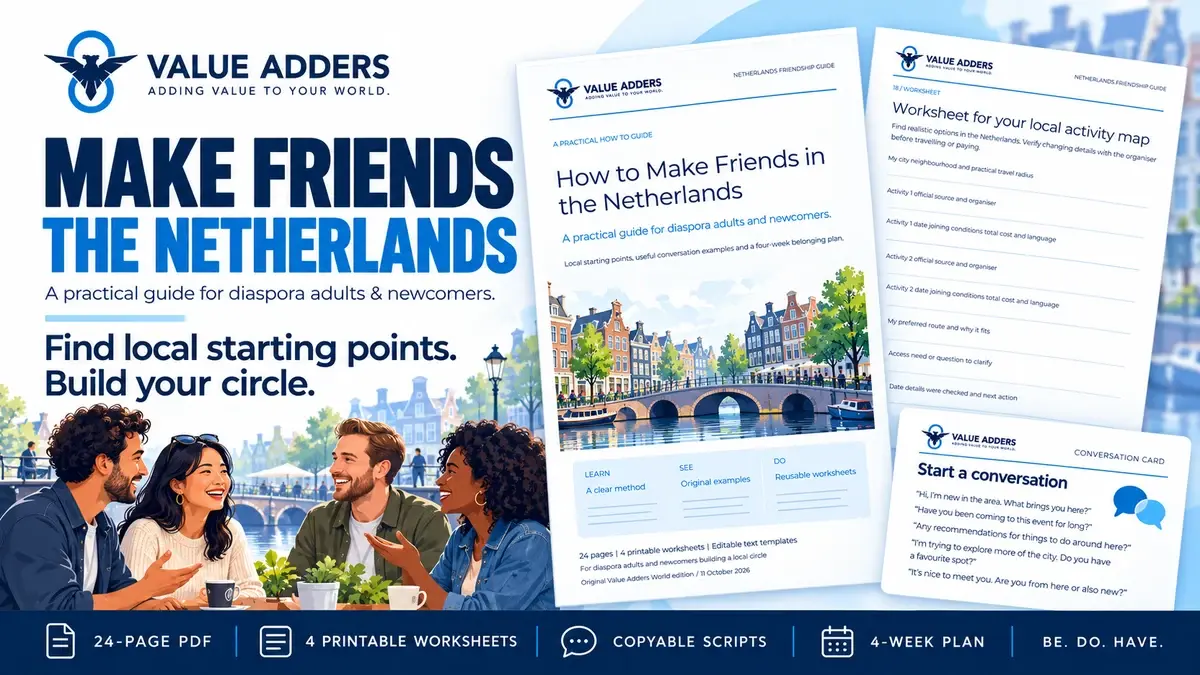 Make Friends: Netherlands: cover showing the included guide and tools