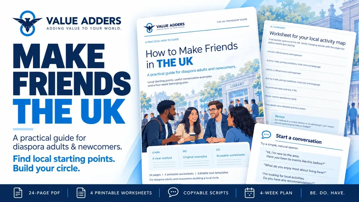 Make Friends: United Kingdom: cover showing the included guide and tools